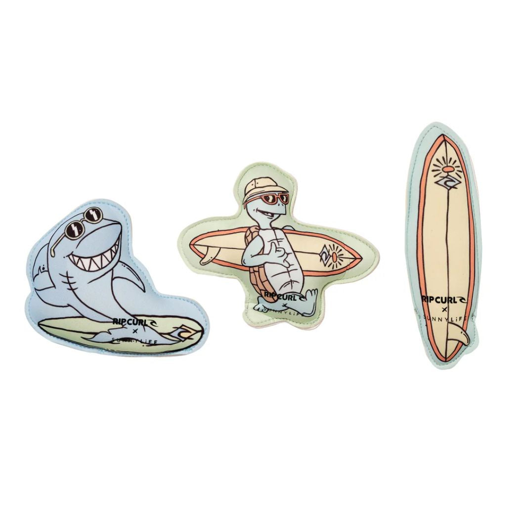 Sunnylife X Rip Curl Dive Buddies Shred Turtle Aqua Set of 3