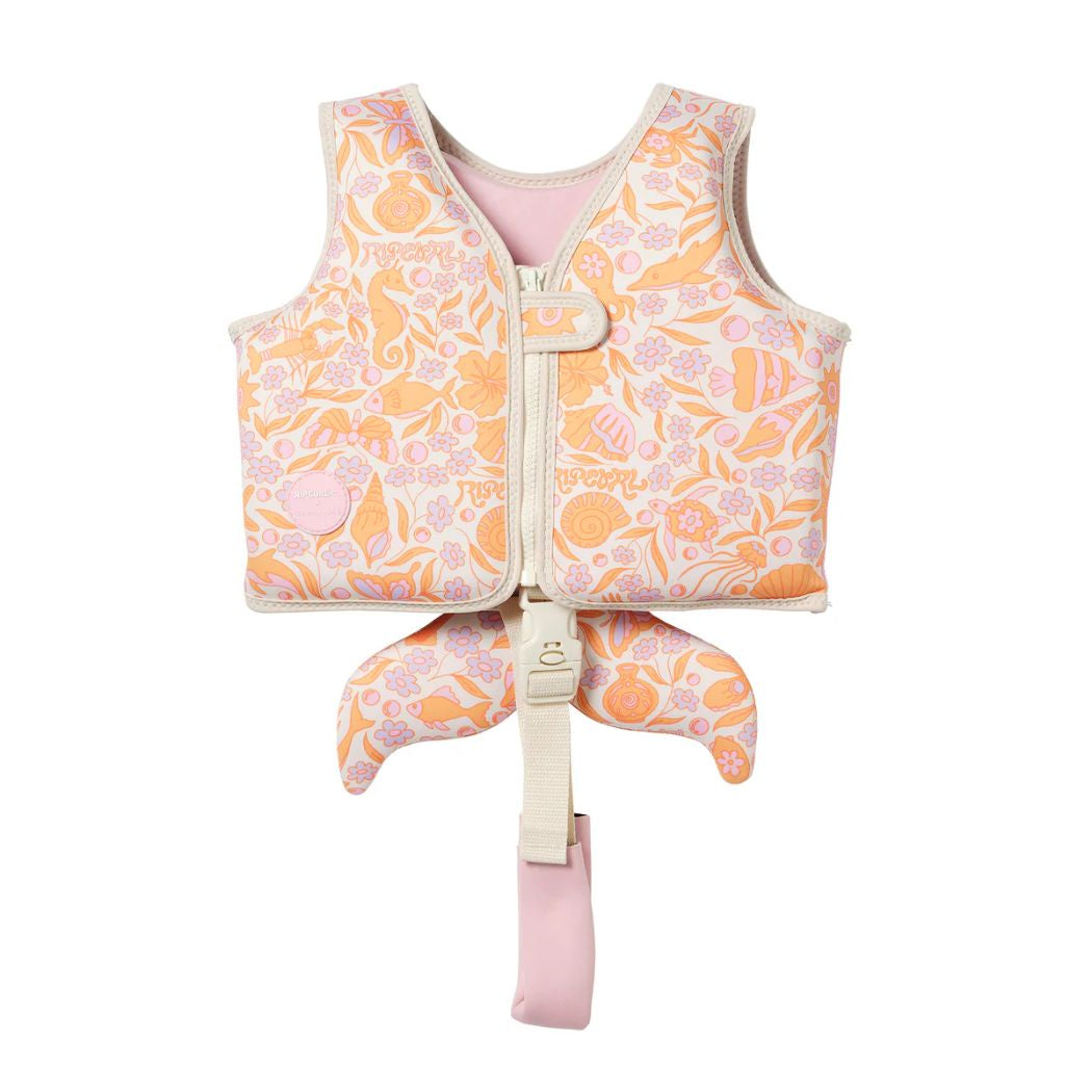 Sunnylife X Rip Curl Kids Swim Vest 2-3 Ocean Magic Pink 3D