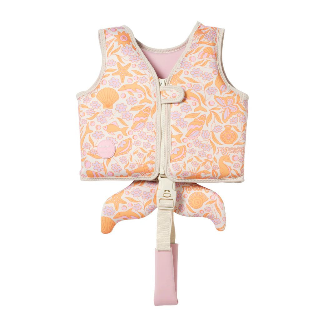 Sunnylife X Rip Curl Kids Swim Vest 1-2 Ocean Magic Pink 3D