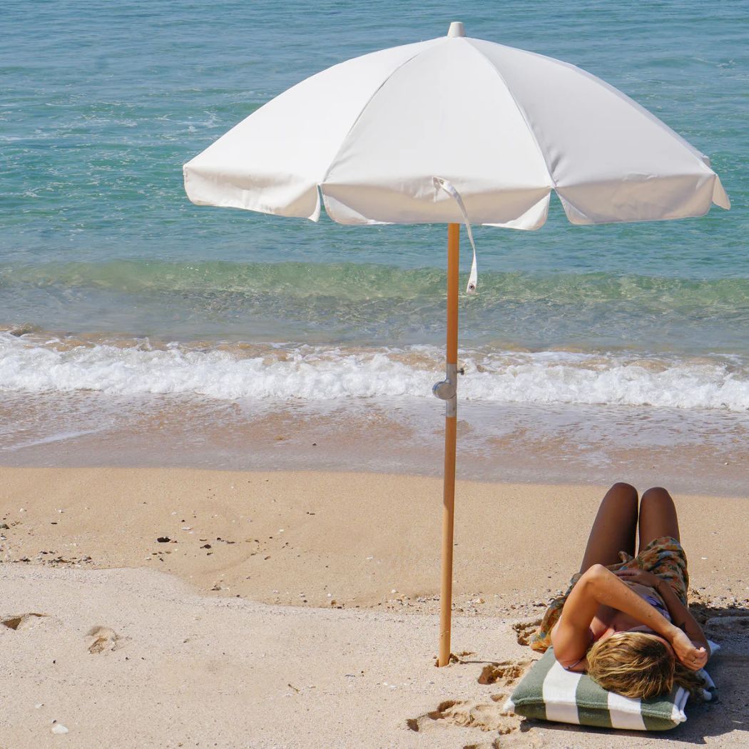 Sunnylife Luxe Beach Umbrella Cream