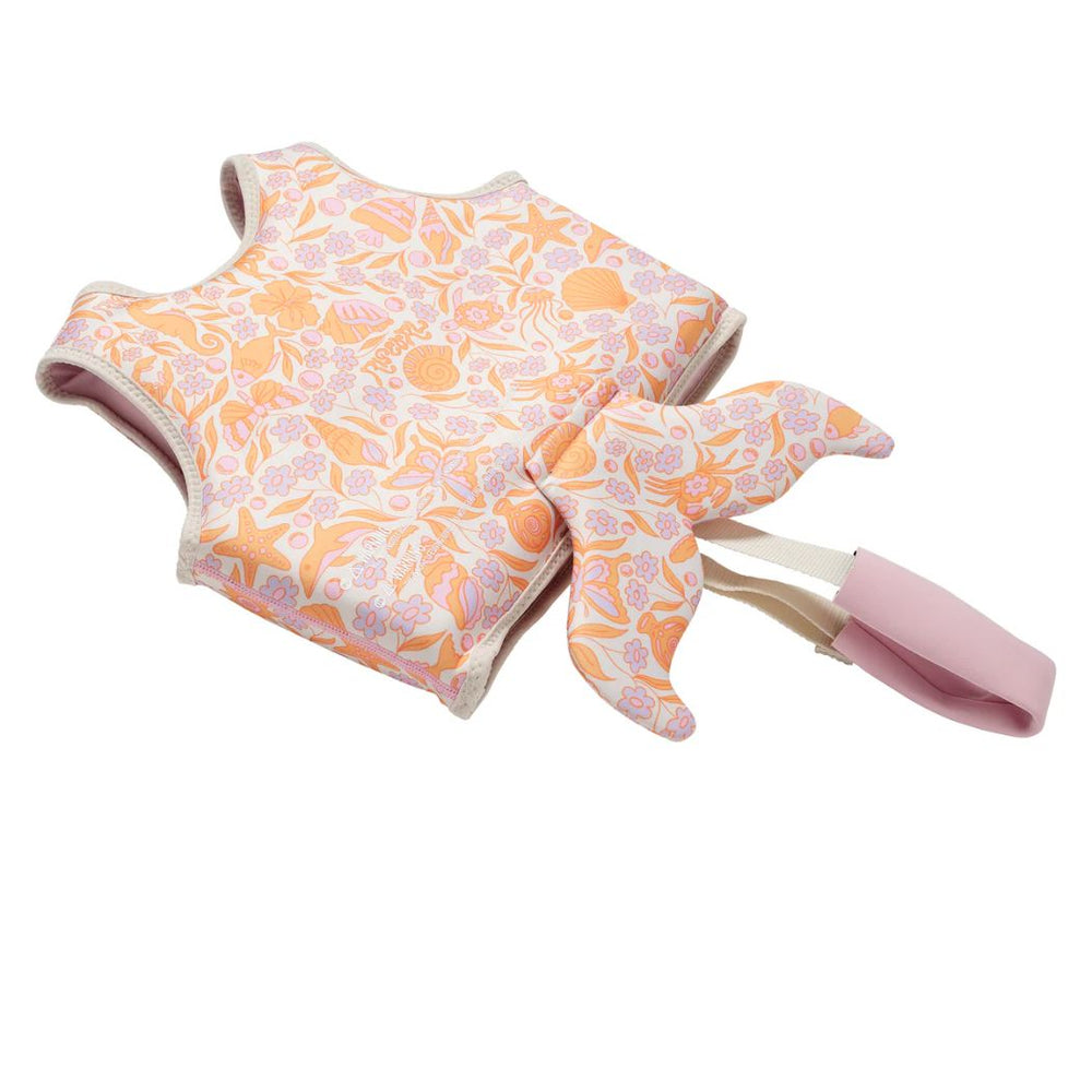 Sunnylife X Rip Curl Kids Swim Vest 1-2 Ocean Magic Pink 3D