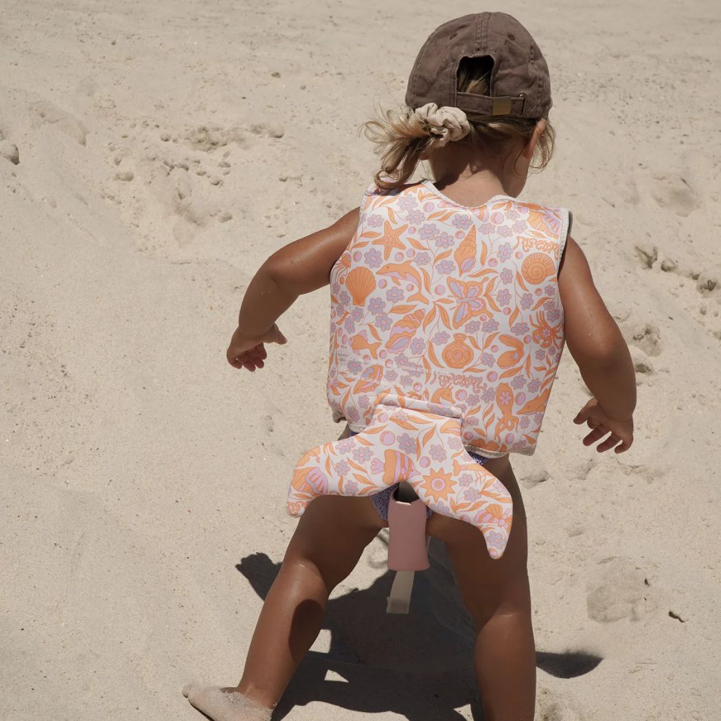 Sunnylife X Rip Curl Kids Swim Vest 1-2 Ocean Magic Pink 3D