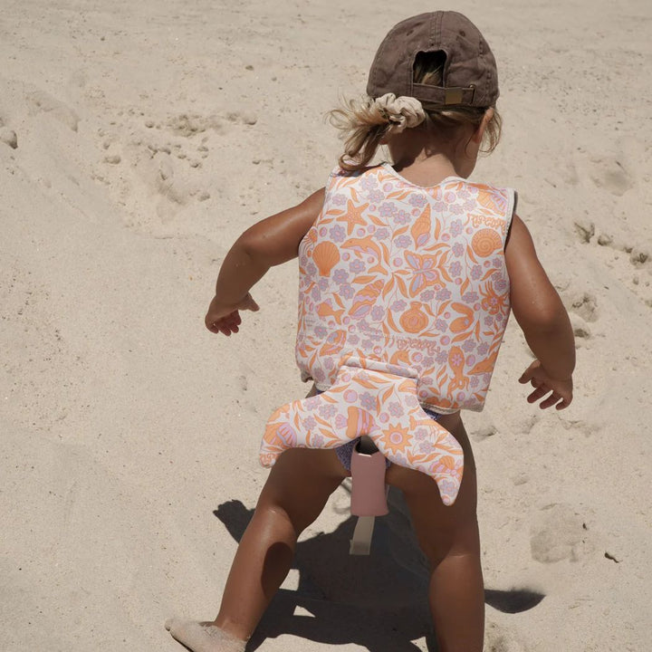 Sunnylife X Rip Curl Kids Swim Vest 1-2 Ocean Magic Pink 3D