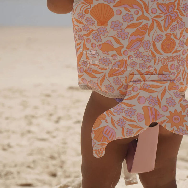 Sunnylife X Rip Curl Kids Swim Vest 1-2 Ocean Magic Pink 3D