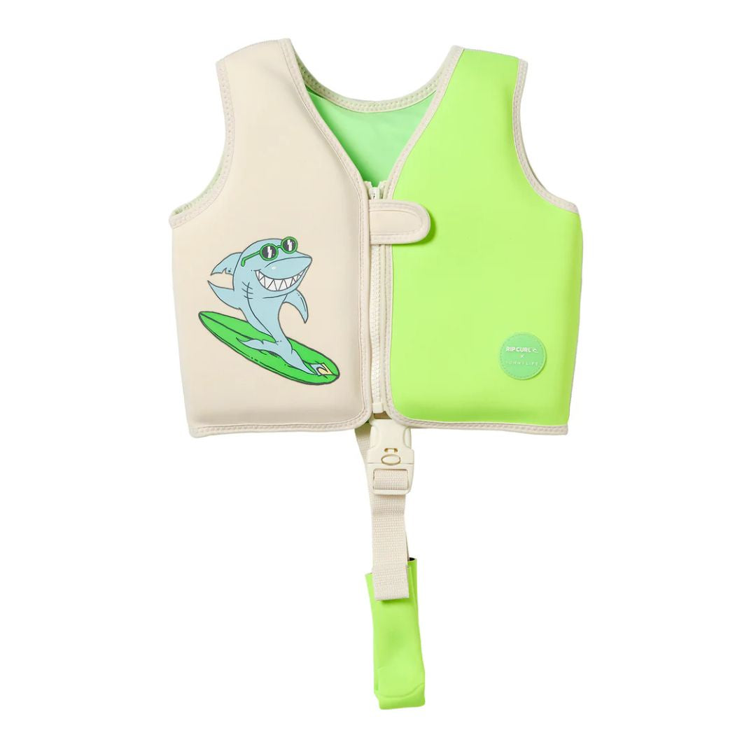 Sunnylife X Rip Curl Kids Swim Vest 1-2 Shred Shark