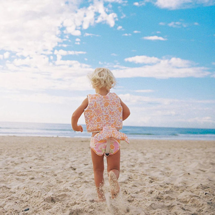 Sunnylife X Rip Curl Kids Swim Vest 2-3 Ocean Magic Pink 3D
