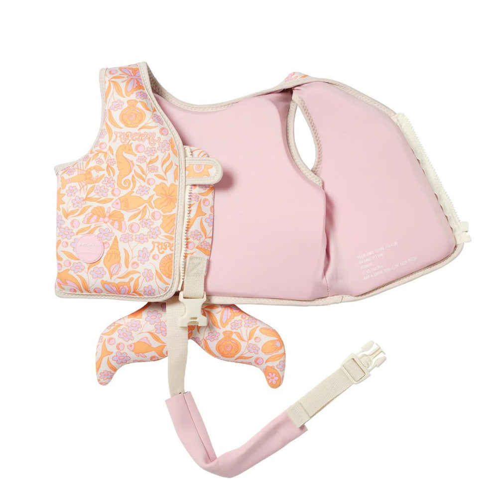 Sunnylife X Rip Curl Kids Swim Vest 2-3 Ocean Magic Pink 3D