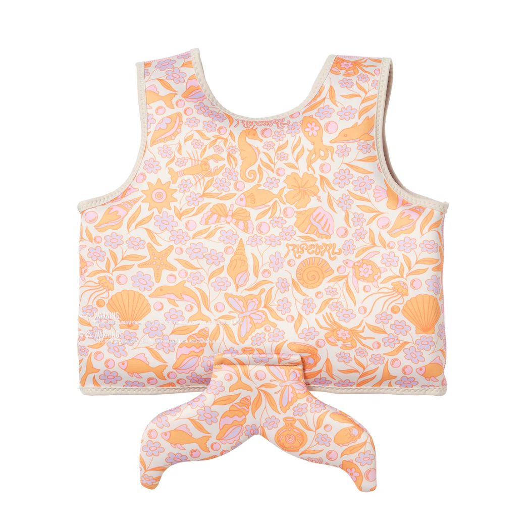 Sunnylife X Rip Curl Kids Swim Vest 3-6 Ocean Magic Pink 3D