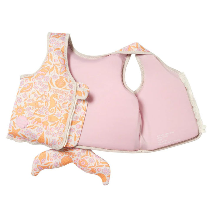 Sunnylife X Rip Curl Kids Swim Vest 3-6 Ocean Magic Pink 3D