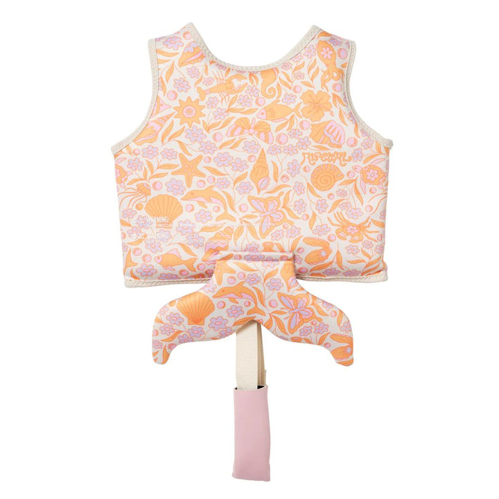 Sunnylife X Rip Curl Kids Swim Vest 3-6 Ocean Magic Pink 3D