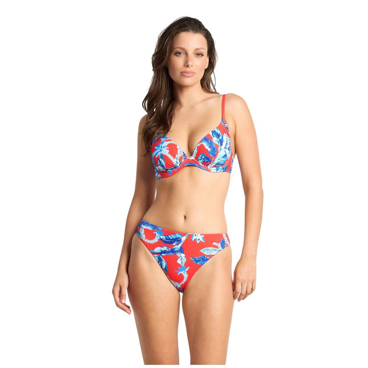 Sunseeker Hula Gathered Moulded Push Up Bra Red