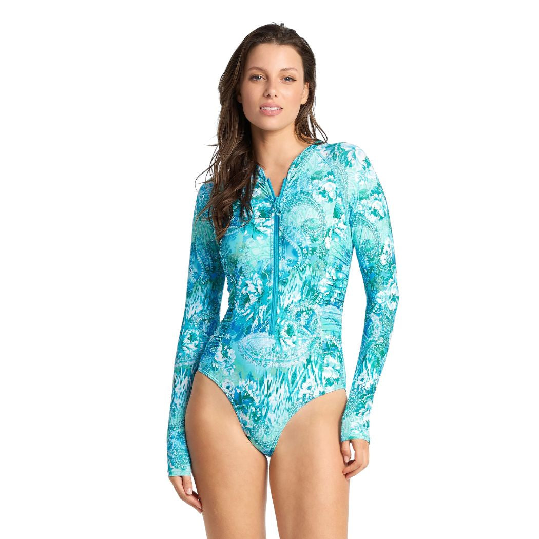 Sunseeker Sundance Gathered Surfsuit Blue