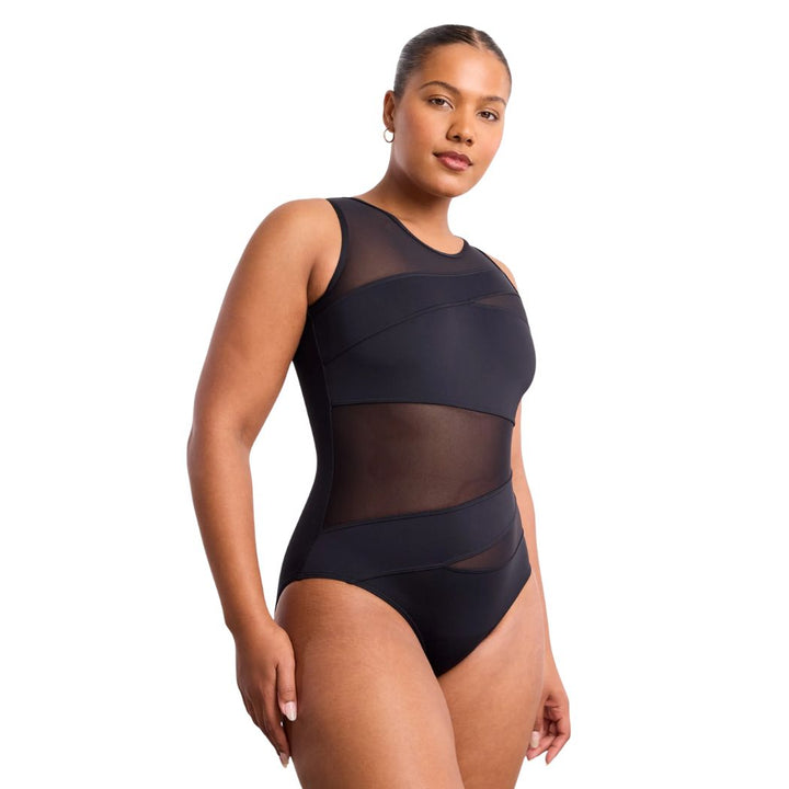 Sunseeker Basix Bow Spliced One Piece Black