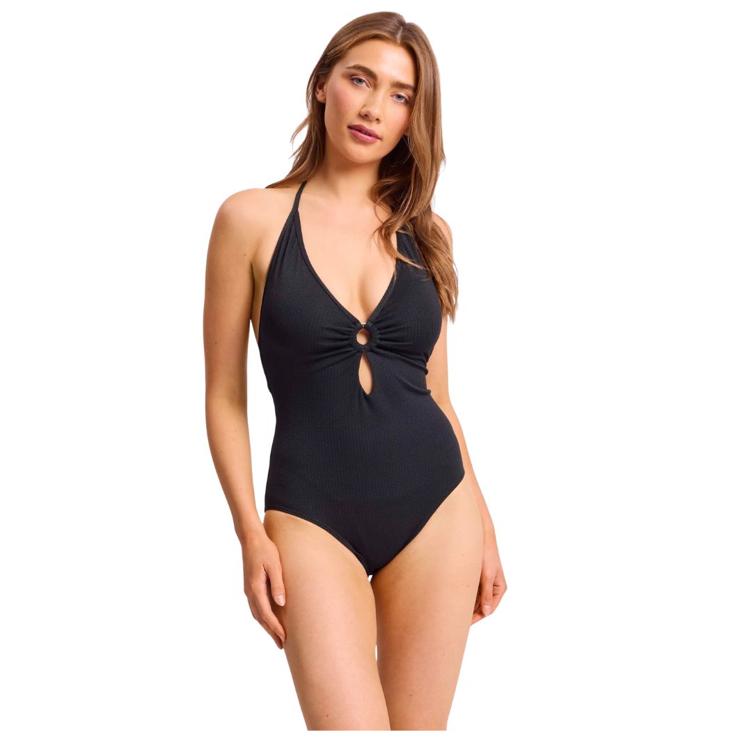 Sunseeker Pisces Double Ring One Piece Black