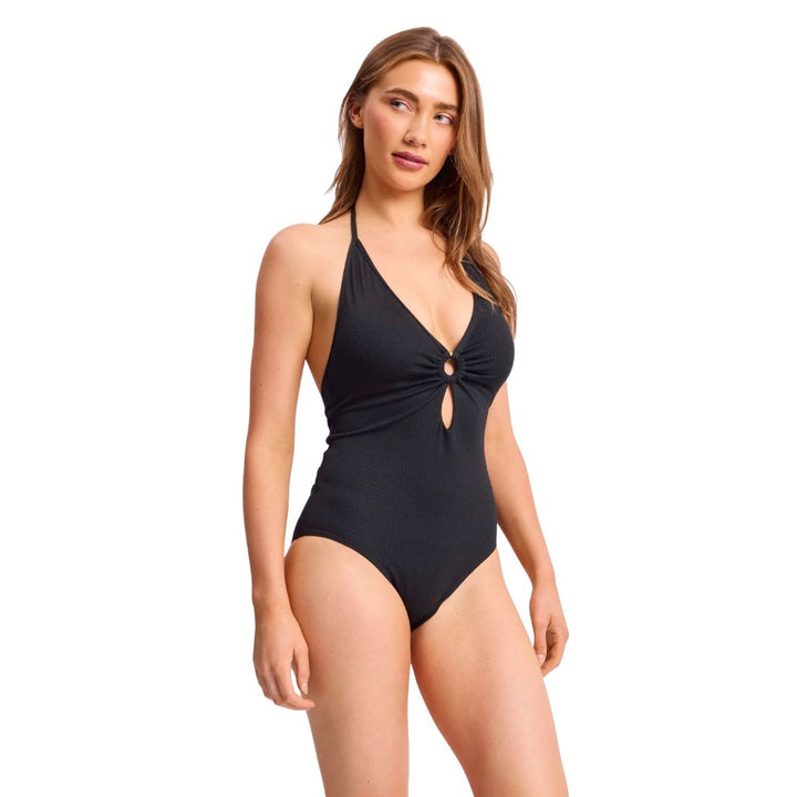Sunseeker Pisces Double Ring One Piece Black