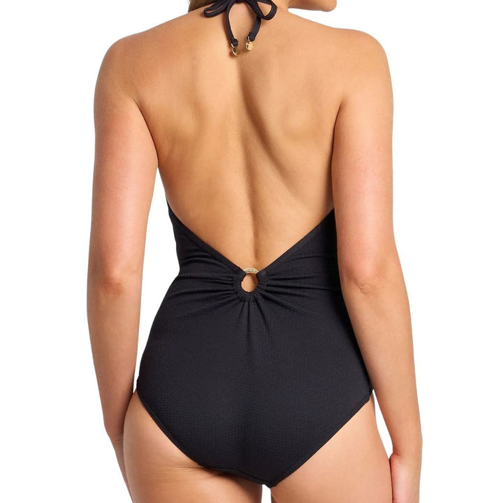 Sunseeker Pisces Double Ring One Piece Black