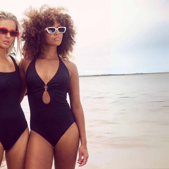 Sunseeker Pisces Double Ring One Piece Black