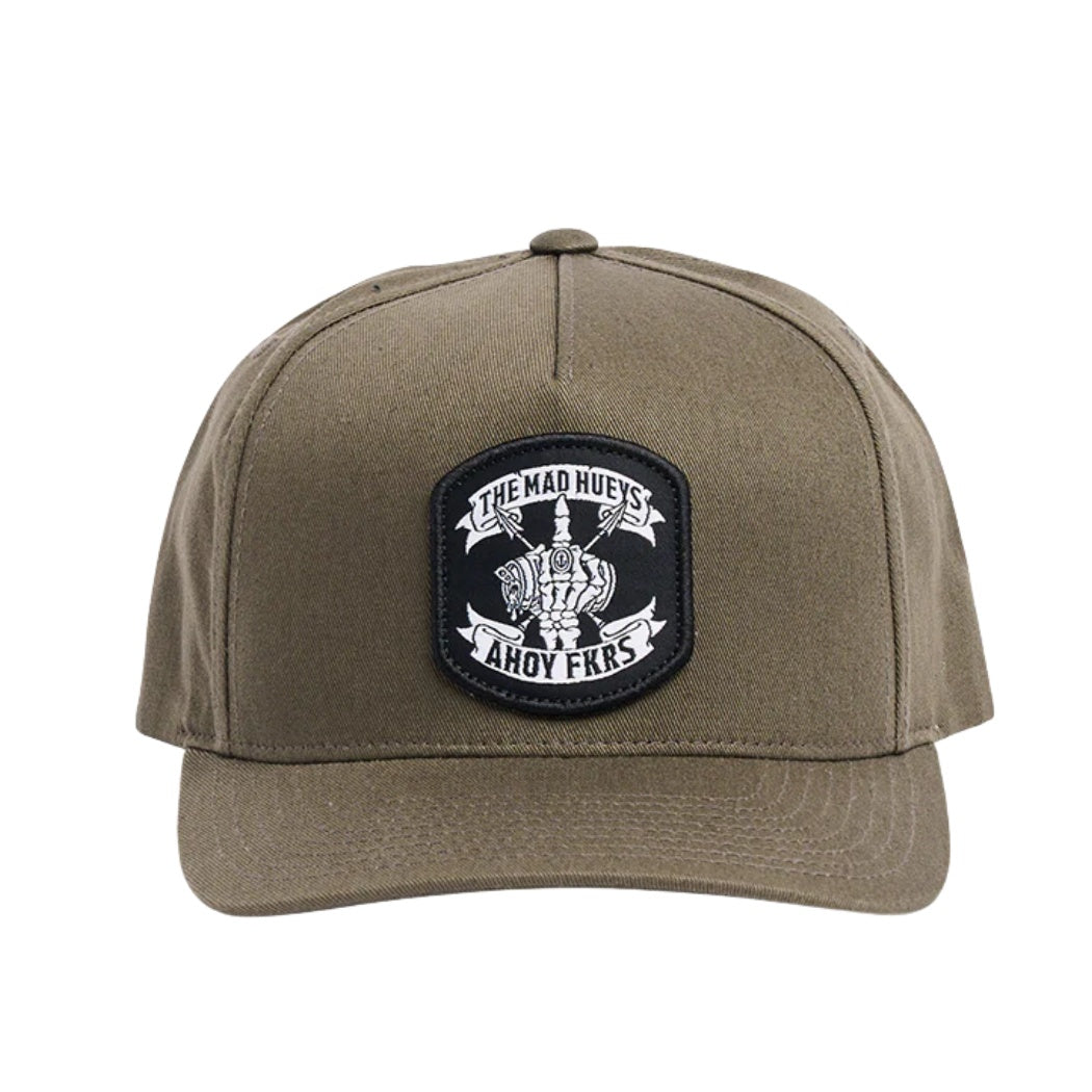 The Mad Hueys Ahoy Fkrs Storm Twill Snapback Olive