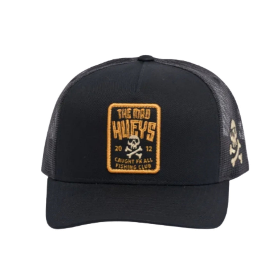 The Mad Hueys Caught Fk Skull Twill Trucker Black