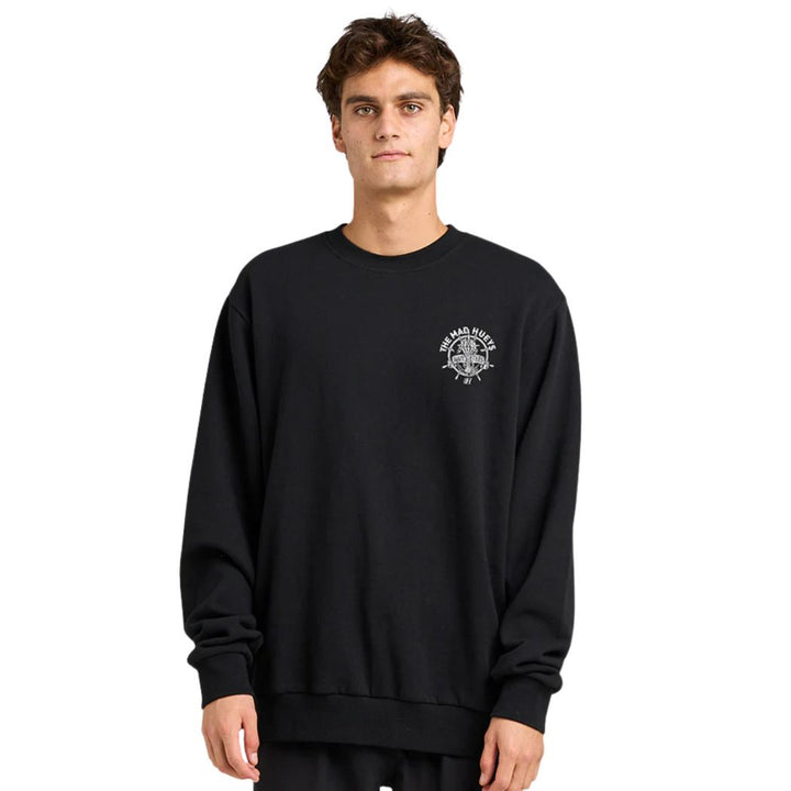 The Mad Hueys Chain Fkrs Crew Washed Black
