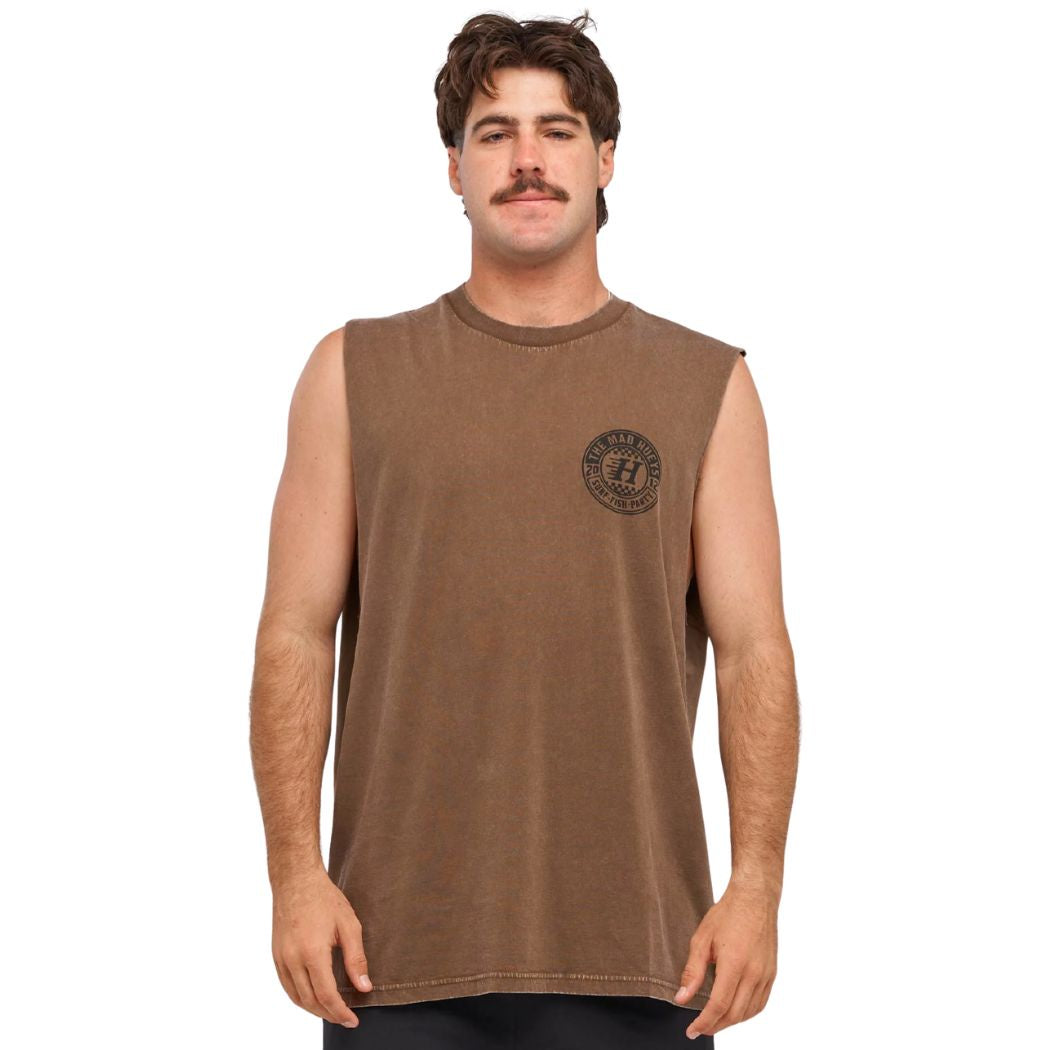 The Mad Hueys Checker Hueys Muscle Walnut Washed