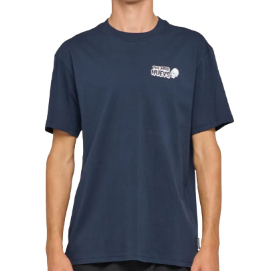 The Mad Hueys Foaming At The Mouth Tee Navy