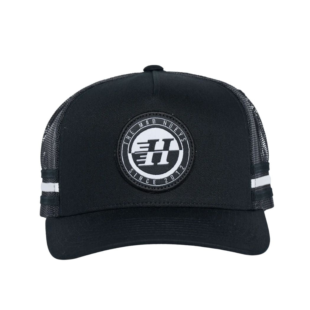 The Mad Hueys H Series Split Twill Trucker Black