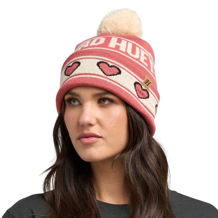The Mad Hueys Love Hueys Womens Relaxed Beanie Dusty Rose