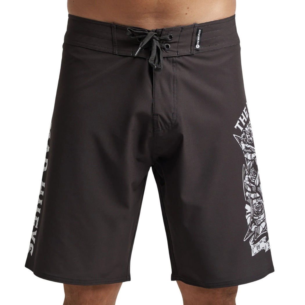 The Mad Hueys Shield Fk Off Boardshort Black