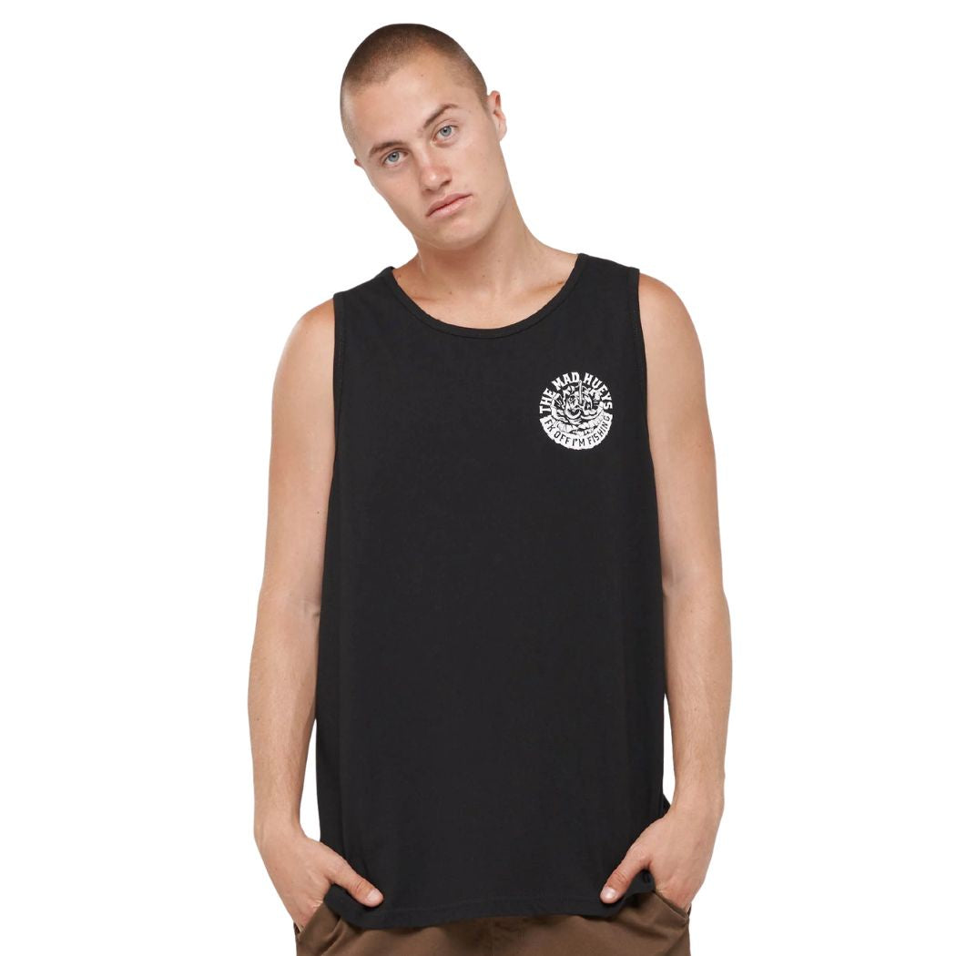 The Mad Hueys Shield Fk Off Tank Black