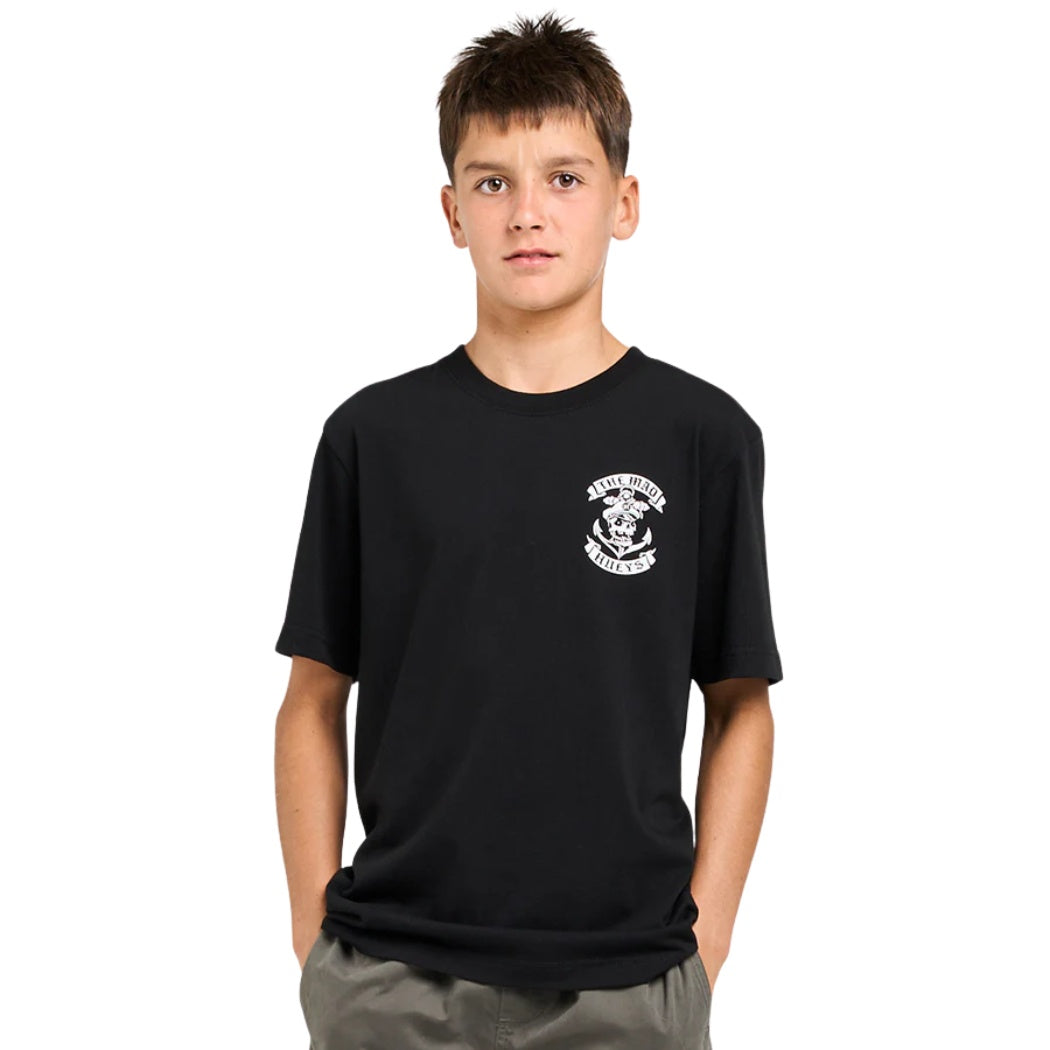 The Mad Hueys Youth Sailor Anchor Tee Black