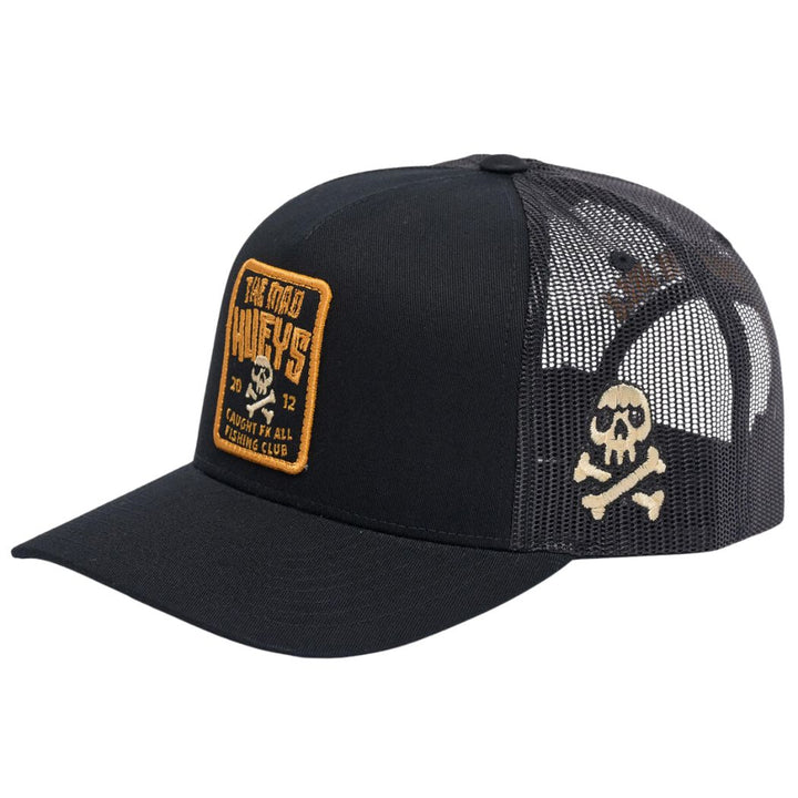 The Mad Hueys Caught Fk Skull Twill Trucker Black