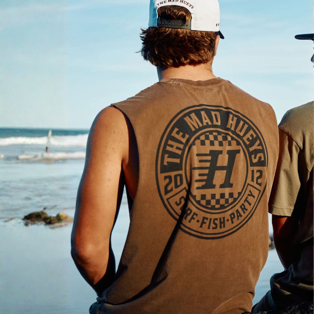 The Mad Hueys Checker Hueys Muscle Walnut Washed