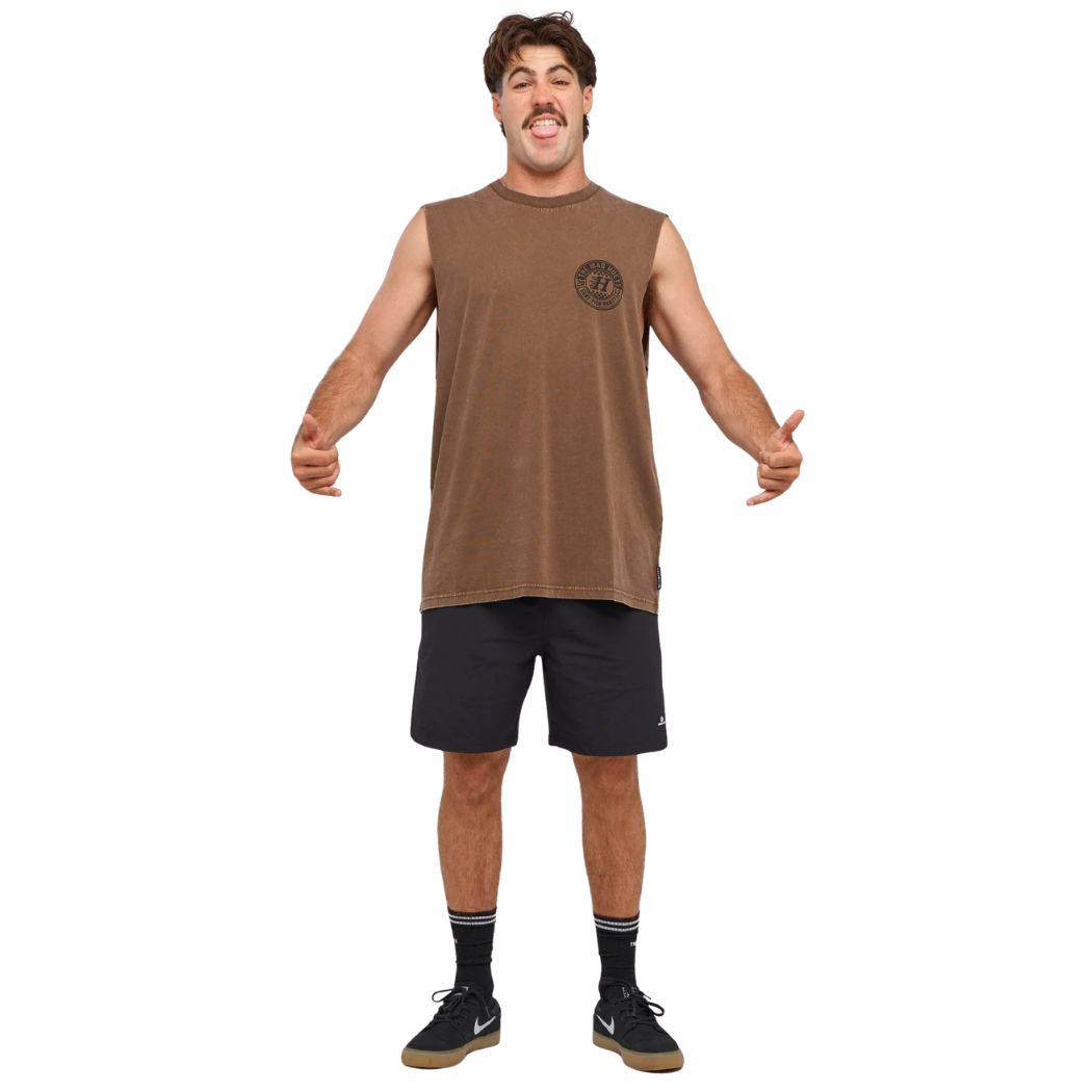 The Mad Hueys Checker Hueys Muscle Walnut Washed