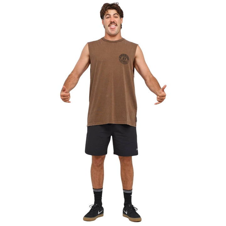 The Mad Hueys Checker Hueys Muscle Walnut Washed