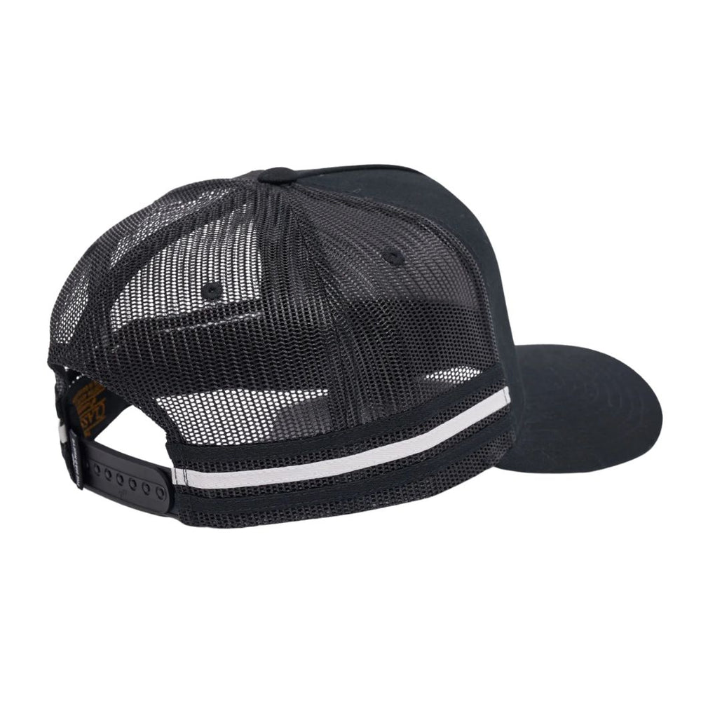 The Mad Hueys Checker Hueys Twill Trucker Black