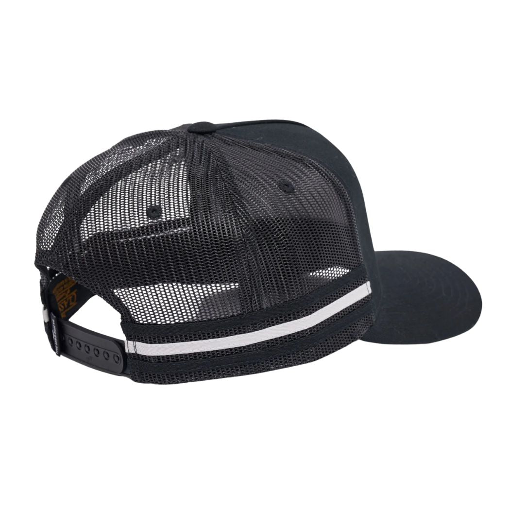 The Mad Hueys Checker Hueys Twill Trucker Black