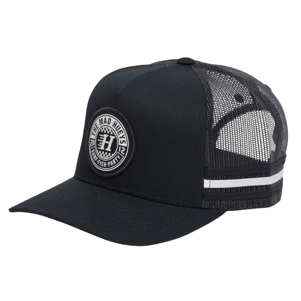 The Mad Hueys Checker Hueys Twill Trucker Black