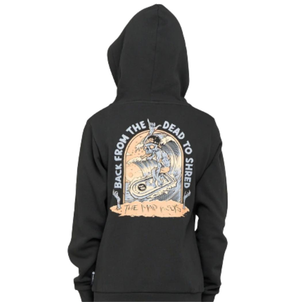 The Mad Hueys Dead Shred Youth Hoodie Vintage Black