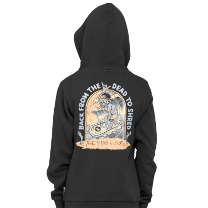 The Mad Hueys Dead Shred Youth Hoodie Vintage Black