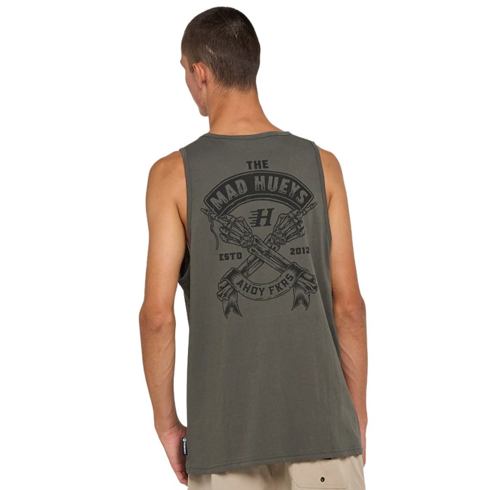 The Mad Hueys Fkrs Ahoy Tank Charcoal