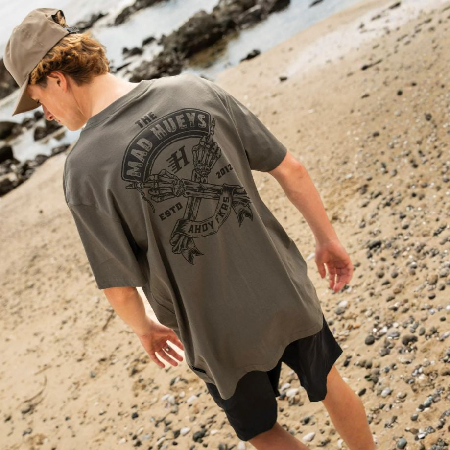 The Mad Hueys Fkrs Ahoy Tee Charcoal