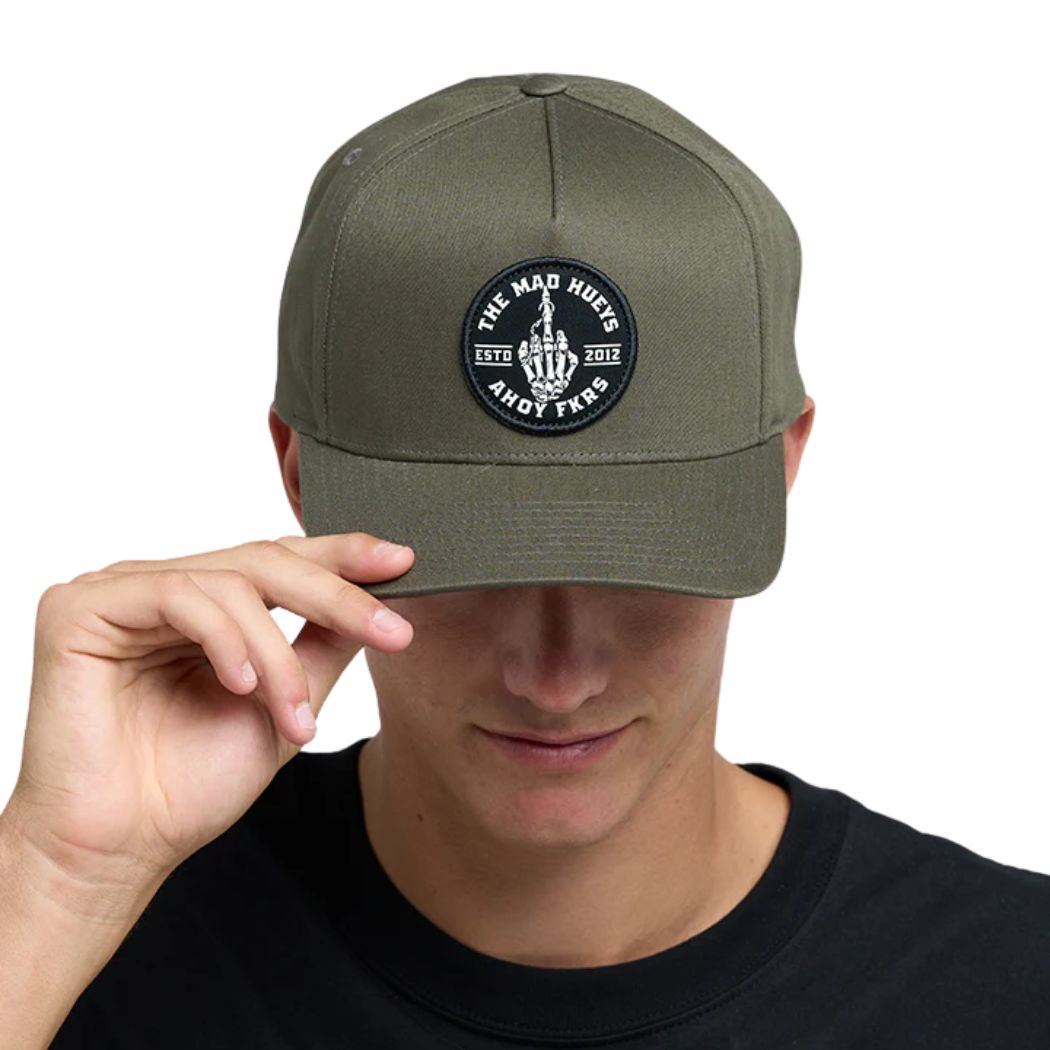 The Mad Hueys Fkrs Ahoy Twill Snapback Olive