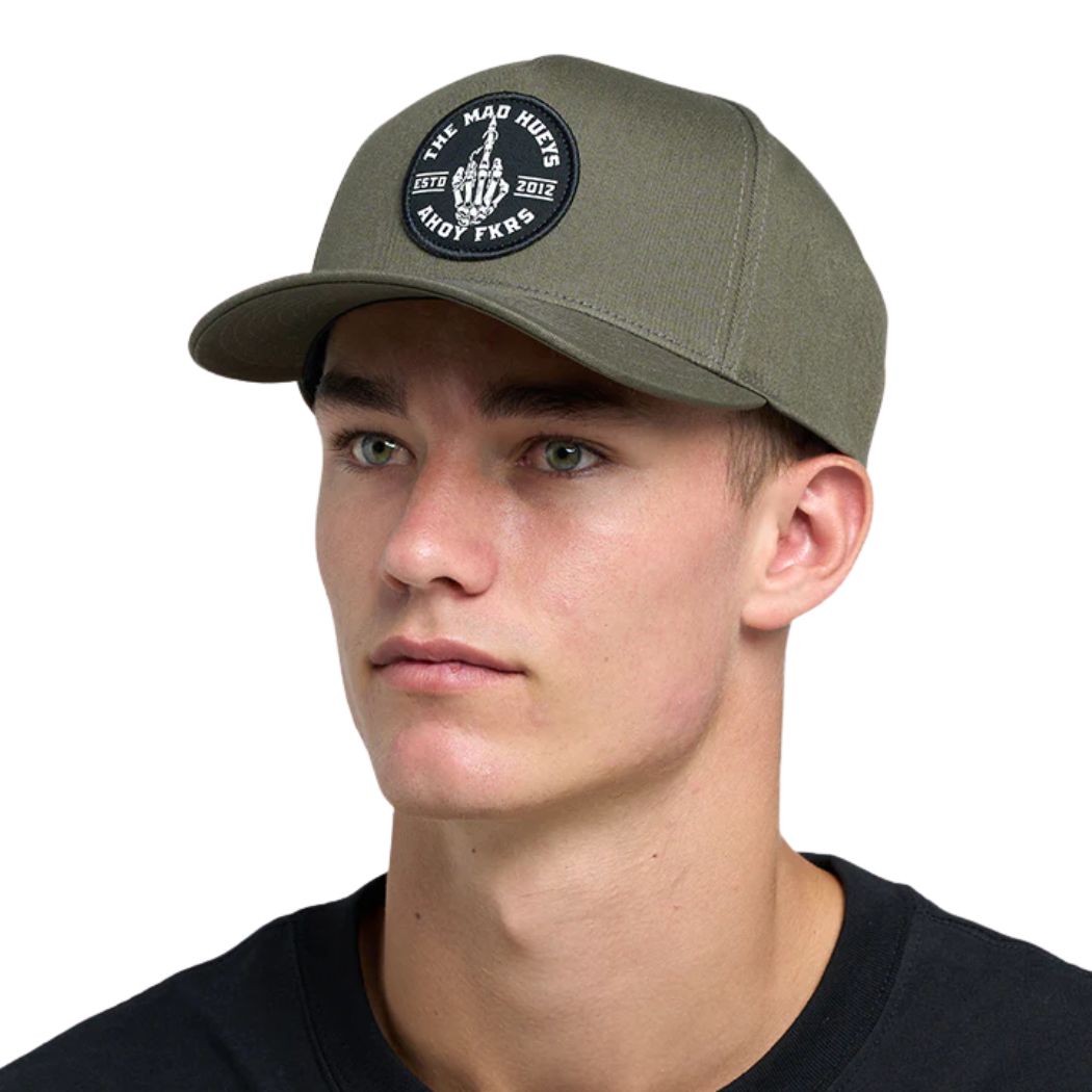 The Mad Hueys Fkrs Ahoy Twill Snapback Olive