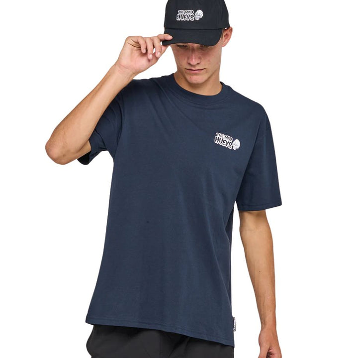 The Mad Hueys Foaming At The Mouth Tee Navy