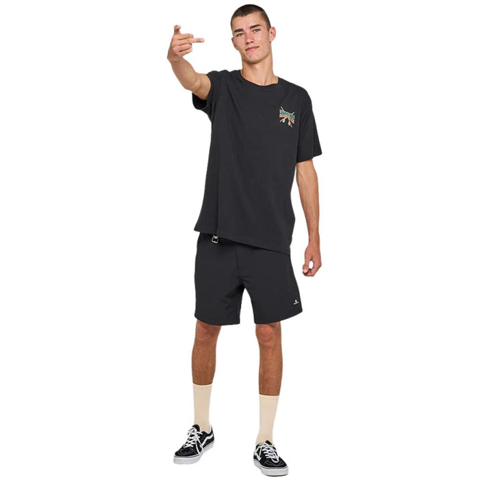 The Mad Hueys Frothin Hooked For Life Tee Black