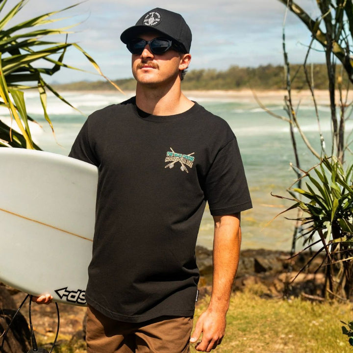 The Mad Hueys Frothin Hooked For Life Tee Black