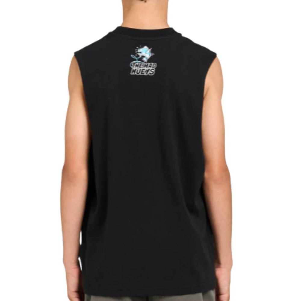 The Mad Hueys Great Shark Bite Youth Muscle Black