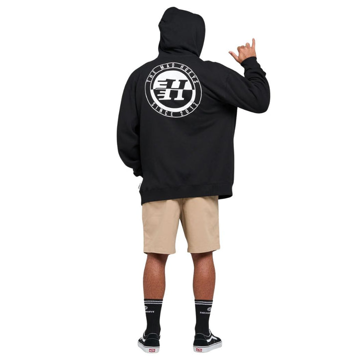The Mad Hueys H Series Split Hooded Zip Thru Black