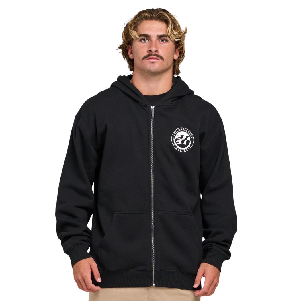 The Mad Hueys H Series Split Hooded Zip Thru Black